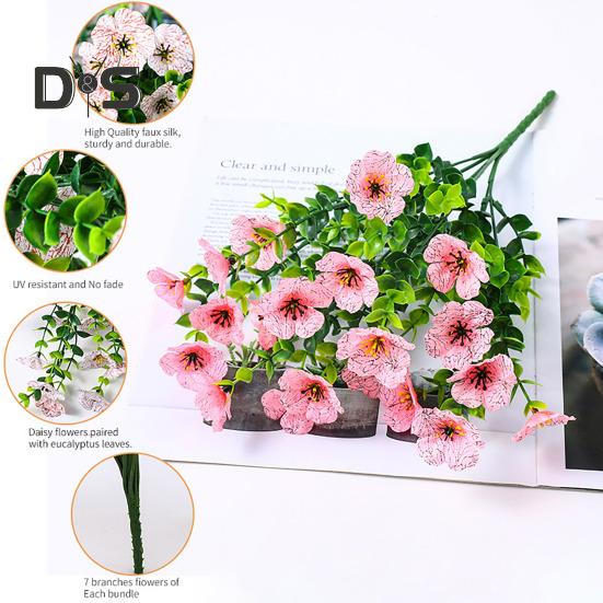 Artificial Violet Flowers All-season Faux Flower Bundle Realistic Fake Violets with Bendable Stems for Outdoors Garden Wedding Decorations