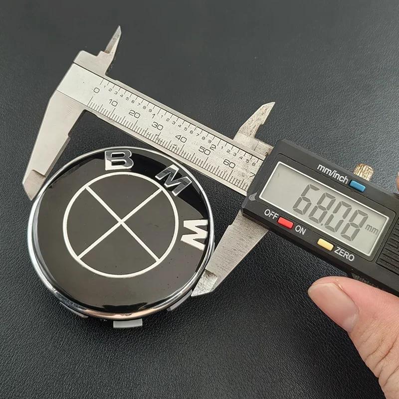 4ks 56MM 68MM Celočerné Znaky Středové Krytky Koleček Auta Kryt Kolečka Pro BMW E46 E90 E60 E36 F30 F10 F01 X5 X3 E91 G20 G30 E92