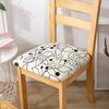 Stretch Printed Chair Seat Cushion Covers For Dining Room Chair Cover For Wedding Banquet Seat Chair Slipcover Home Decor
