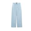 Spring New Arrival Mop Pants Linen Blended Stretch High Waist Wide Leg Pants 9929140 3067352