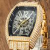 W87 Men's Watches Luxury Metal Sky Star Fashion Digital Barrel Full Diamond Large dial Waterproof Male Quartz Clock Watch
