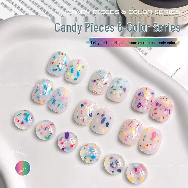 

Ennis Candy Shards Glitter Nail Gel Polish - 2025 Trendy Macaron Jelly