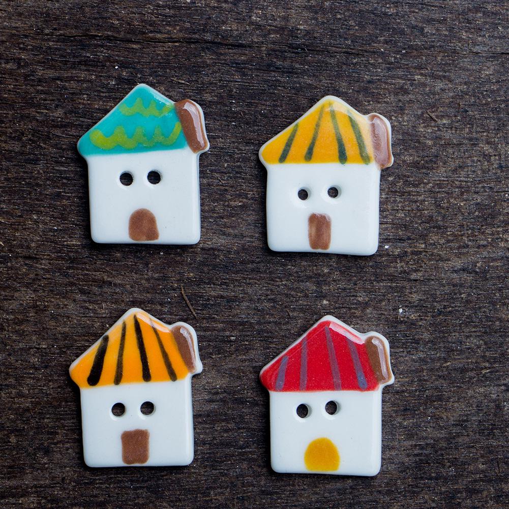 Handmade Ceramic Buttons for DIY Clothing and Accessories