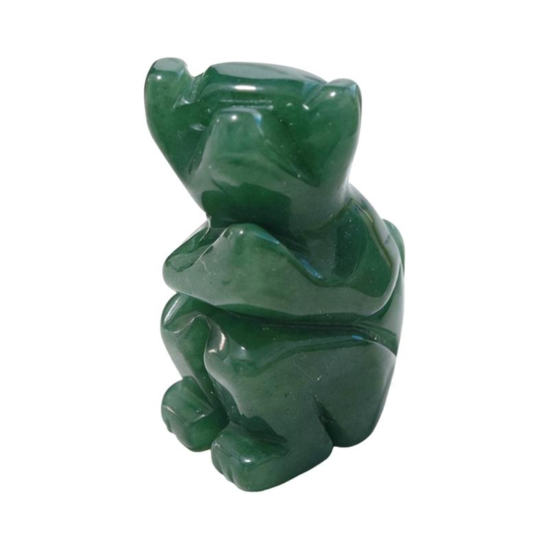 Traditional Chinese Zodiacs Green Aventurine Ornament Carved Crystal Animal Statue For Cultural Home Decors Collectibles