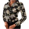 Vintage Blouses For Women Business Casual Long Sleeve Button-Down Shirts Elegant Ladies Plus Size Tunic Tops