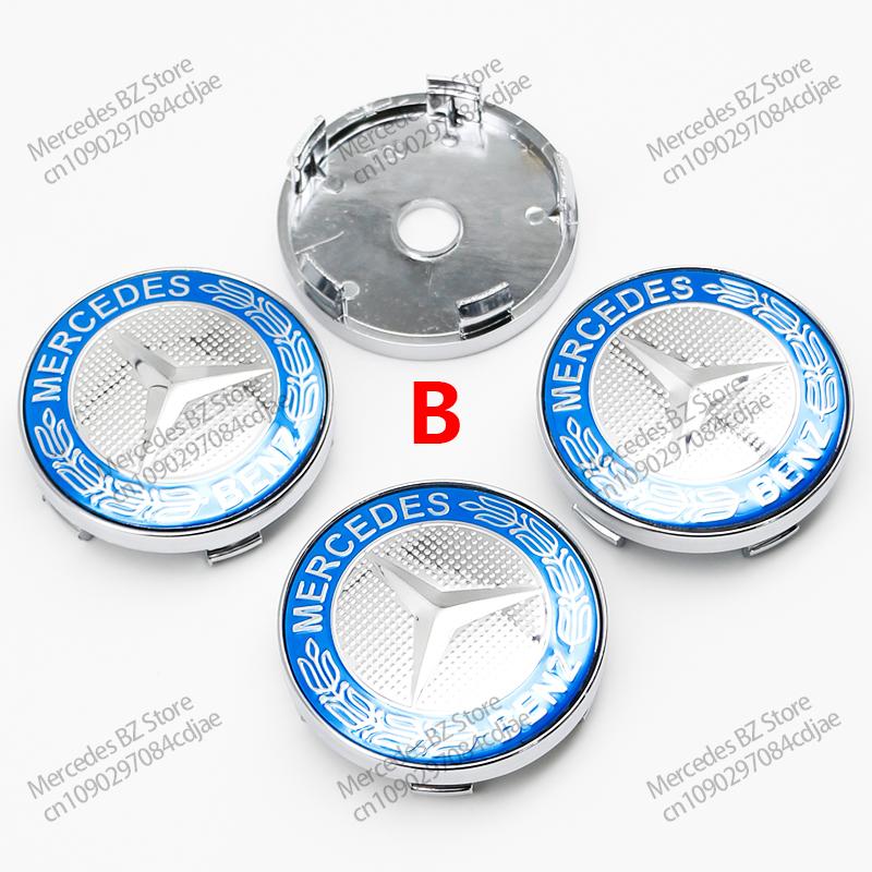 56mm 60mm 65mm 75mm Car Wheel Center Hub Cap Emblem Sticker For Mercedes Benz Mercedes Benz AMG Class W206 W205 W203 GLC CK1