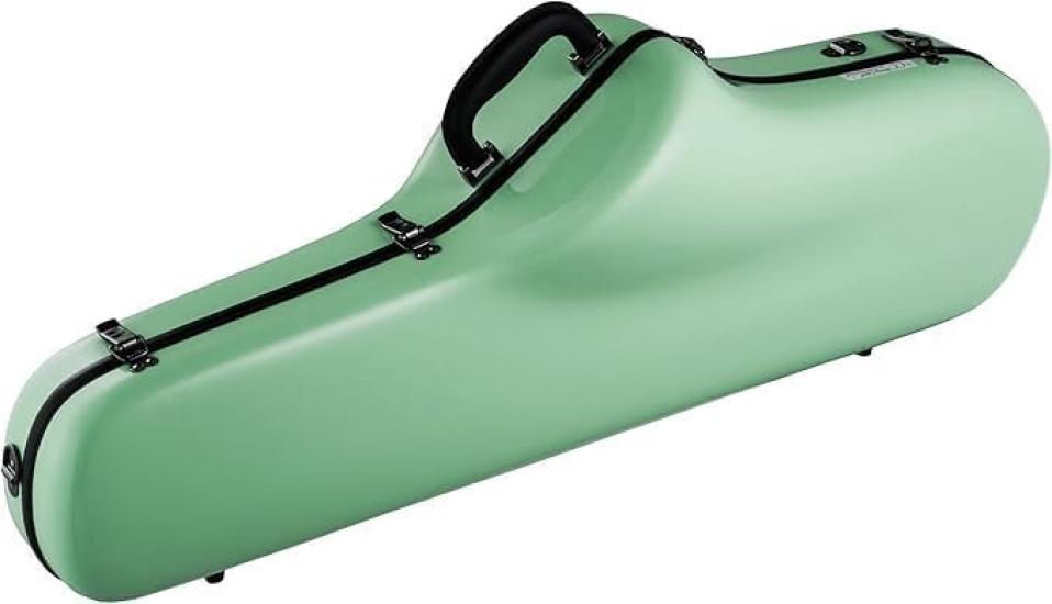 

C.C. Shiny Case II for Tenor Saxophone, Satin Silver Latch & Gray Molding, Pastel Green, CC2-TS-PGG [Includes Backpack & Shoulder Strap]