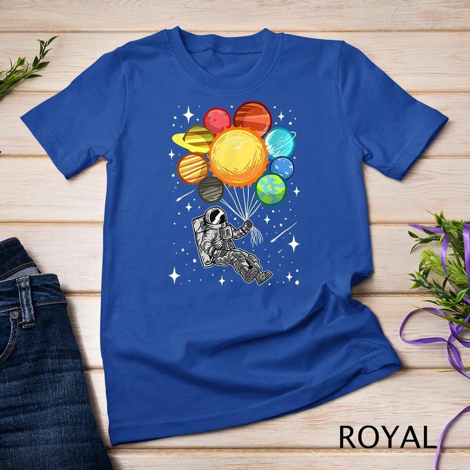 Astronaut Space Spaceman Moon Mars Balloons Planets T-Shirt Unisex T-shirt 10 M