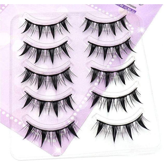 Mogugu - Set of 5 Pairs: Spiky False Eyelashes