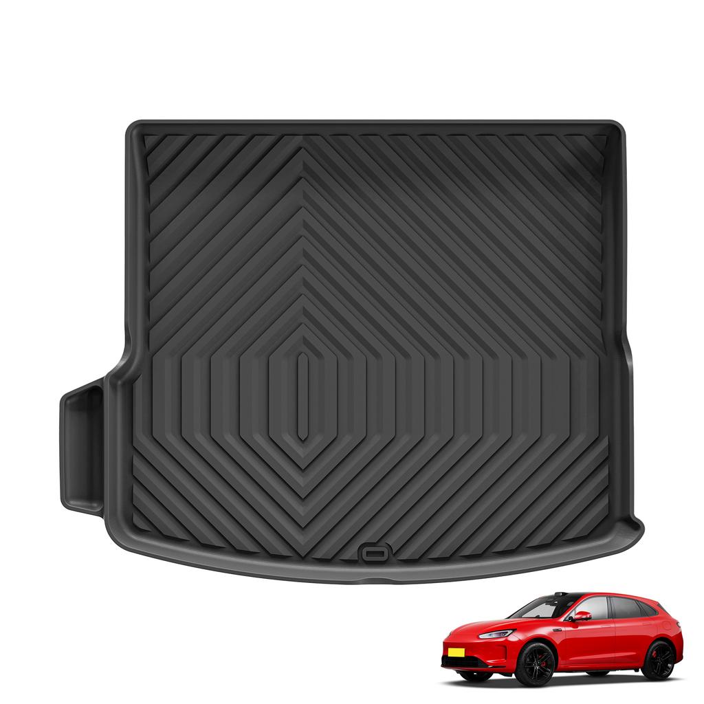 LUCKEASY Left Drive for AITO M5/Seres 5 2022-2024 TPE 3D Car All-Weather Floor Mats Trunk Pad Backrest Liner Accessories Black
