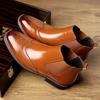 High Quality Men Boots Classic Hand Carved Brogue Boots British Style Casual Leather Booties Luxury Brand Chelsea Boots for Men