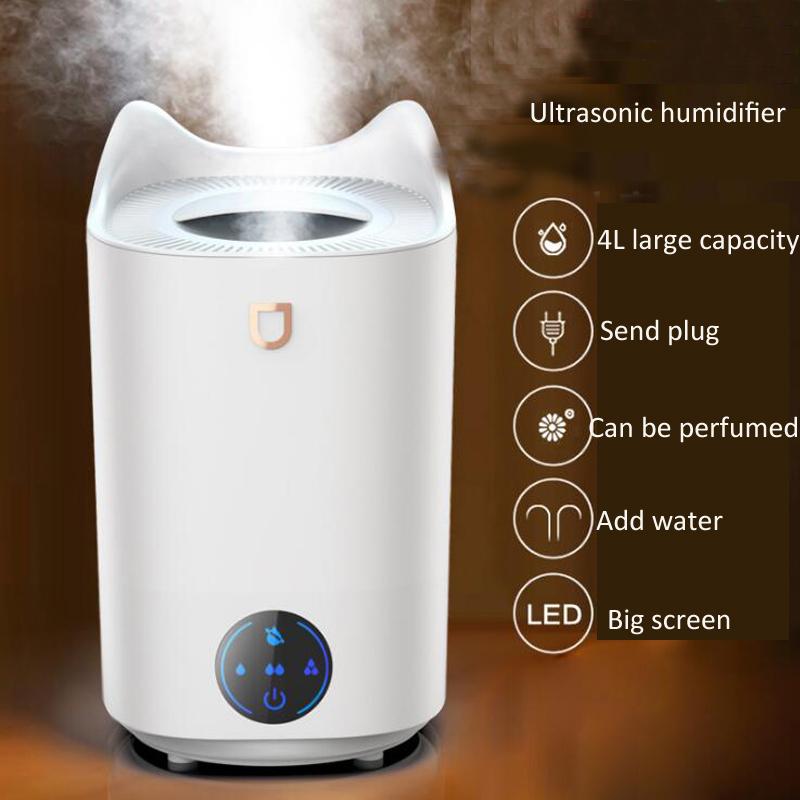 Smart Humidifier Dual Jet Humidifier 4L Large Capacity Household Mute Anti-dry Air Purifier  Aroma Essential Oil Diffuser