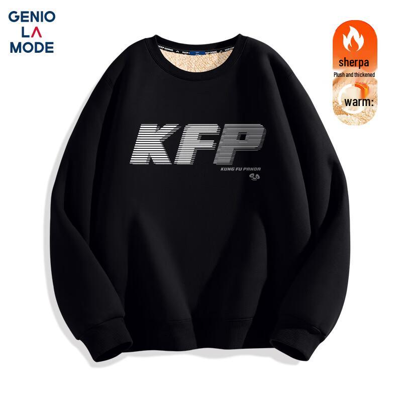 

GENIOLAMODE Мужской свитшот с флисовой подкладкой, коллаборация с Кунг-фу Пандой 2XL