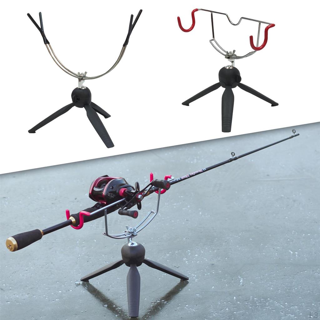 Support De Canne à Pêche Télescopique Pliable - En Aluminium Inoxydable, Trépied Stable, Pour Pêche En Mer Ou Sur Glace