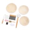 Bread Proofing Basket 20CM 22.5CM 25CM with Bread Cutter Carving Knife Round Rattan Bread Baking