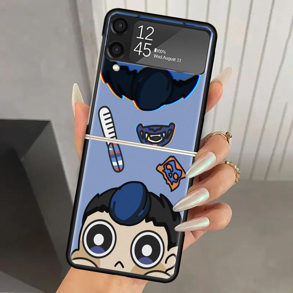 Game Valorant Cute Hard PC Phone Case For Samsung Galaxy Z Flip 7 6 5 4 3 Black ZFlip7 ZFlip6 Flip5 Flip4 Flip3 5G Print Cover G