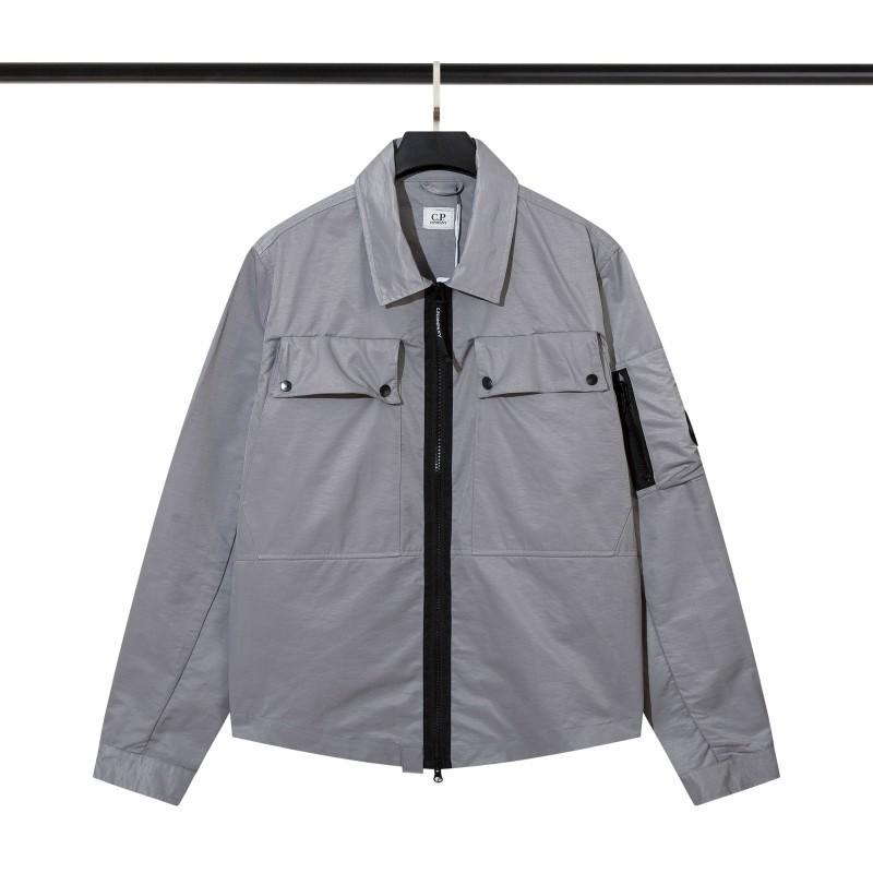 Cp Bestickter Reißverschluss Hoodie für junge Männer Lockerer Schnitt Lässiges Sweatshirt