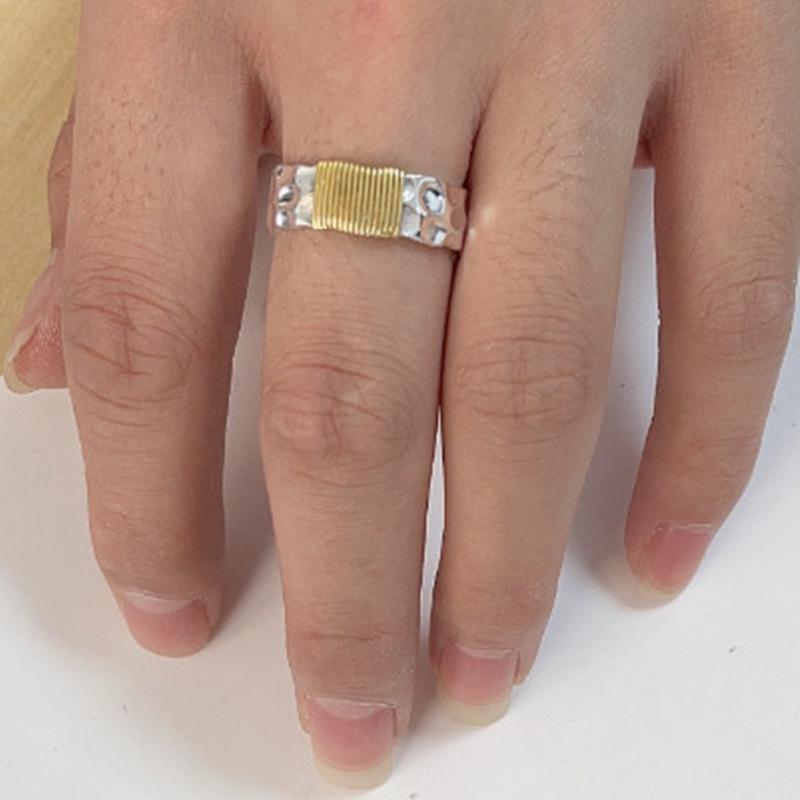 Anillos geométricos únicos de cara ancha para mujer, anillo de compromiso de fiesta de color plata vintage