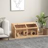 Hamster Cage, Wooden Small Animal Cage for Gerbils, Mice W/ Suspension Bridge, Openable Top, Hut, 85 X 45 X 44cm Nature