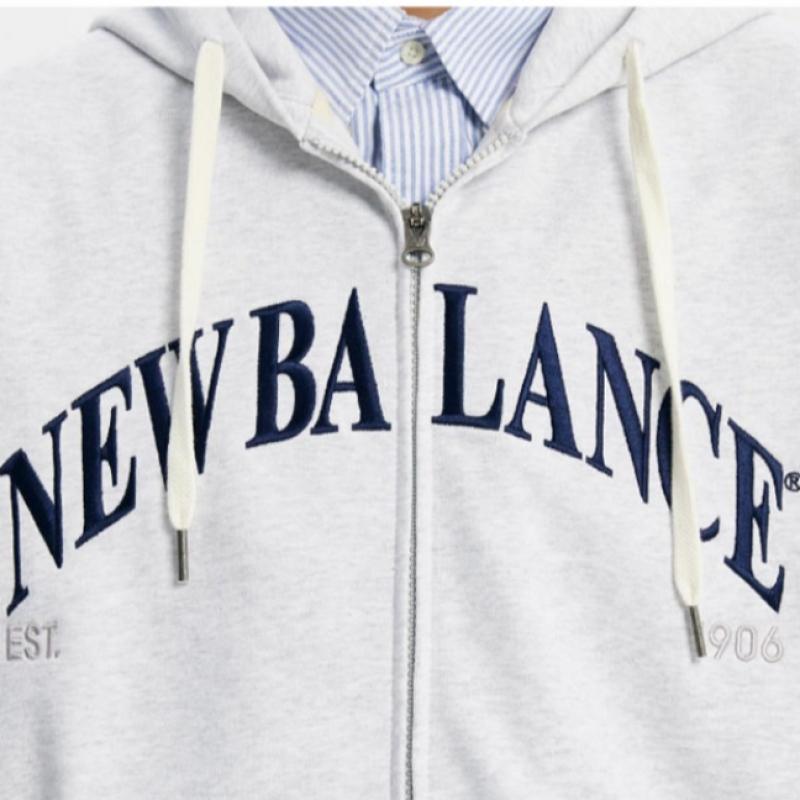 New Balance Hooded Zip Up Semi Overfit Nbmde11113 16