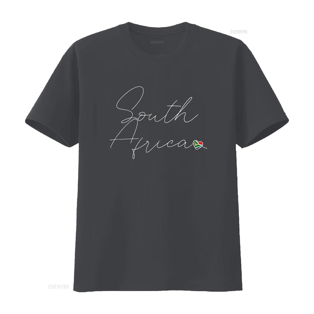 Simple Love South African Flag Heart on Africa T Shirt vintage Washed graphic designer clothes Stretched Slightly Versatile