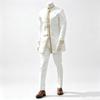 Men 2‑Piece Casual Set, Long Sleeve Mandarin Collar Embroidered African Style Shirt & Pants