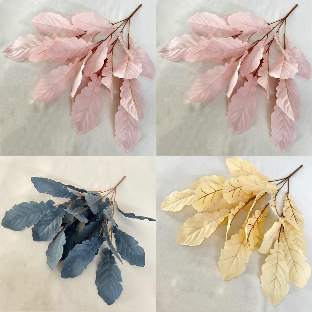 Realistic Flocking Cloth Faux Foliage Bouquet For Home Decor Wedding Photography Props