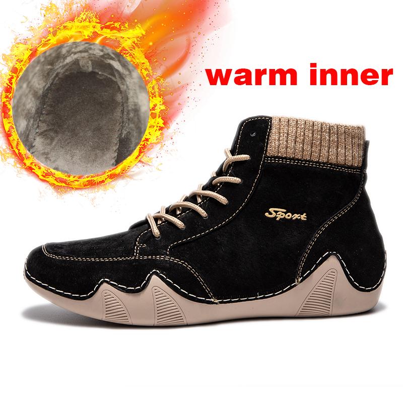 

Мужские замшевые ботинки на шнуровке, мужские повседневные ботинки, осенне-зимние ботильоны, мужские туфли из свиной замши, большой размер 38-47 US6