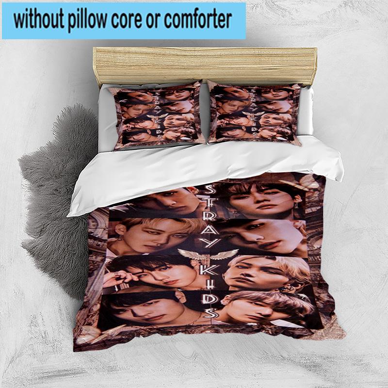 3PCS K-pop Group Poses 3pcs Bedding,Including 3PCS Duvet Cover And 2pcs Pillowcases Perfect for Christmas,Ideal for Bedroom, Dormitory