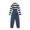 denim blue striped