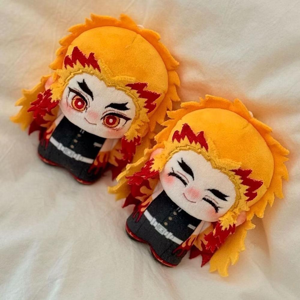 10cm Demon Slayer Rengoku Kyoujurou Peluche Ciondolo Kimetsu No Yaiba Giocattolo Peluche Portachiavi Bambola Imbottita Regalo Compleanno NATALE per Fan