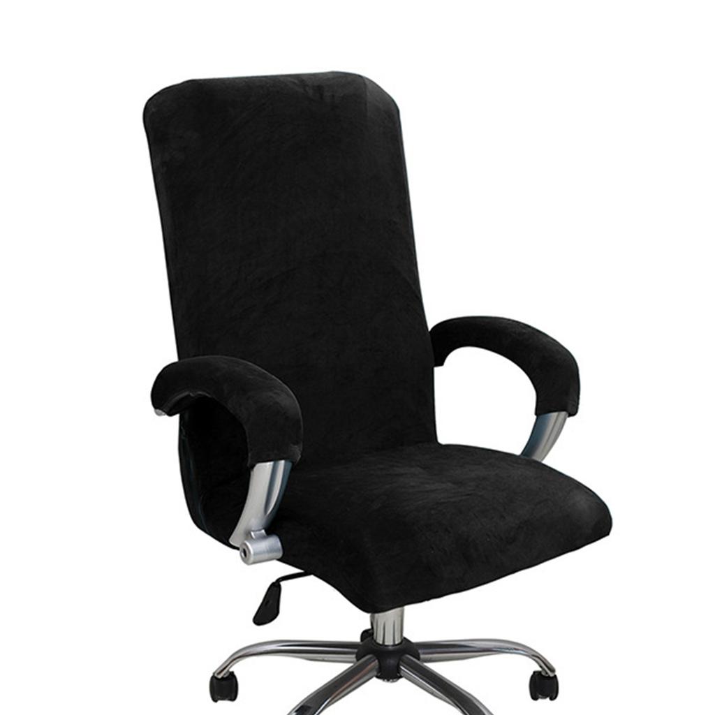 Durable Silver Fox Plush Elastic Chair Covers Dust Resistant Polyester Fabric For Home Office Seats