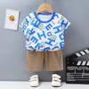 Korean Style Summer Cotton Outfit: Boys' Shorts and Girls' Short-Sleeve Set