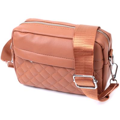 Dámská crossbody taška s peněženkou z ekokůže VINTAGE Bag 22795 Hnědá
