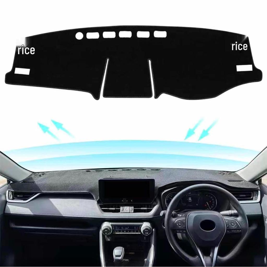 Toyota RAV4 (2019-2024) Dashboard Sun Shade Pad - Anti-Glare & Non-Slip, Suede Velvet Leather.