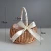 Large European-Style Bamboo Flower Basket for Arrangements - Handwoven Indoor Floral Storage Basket