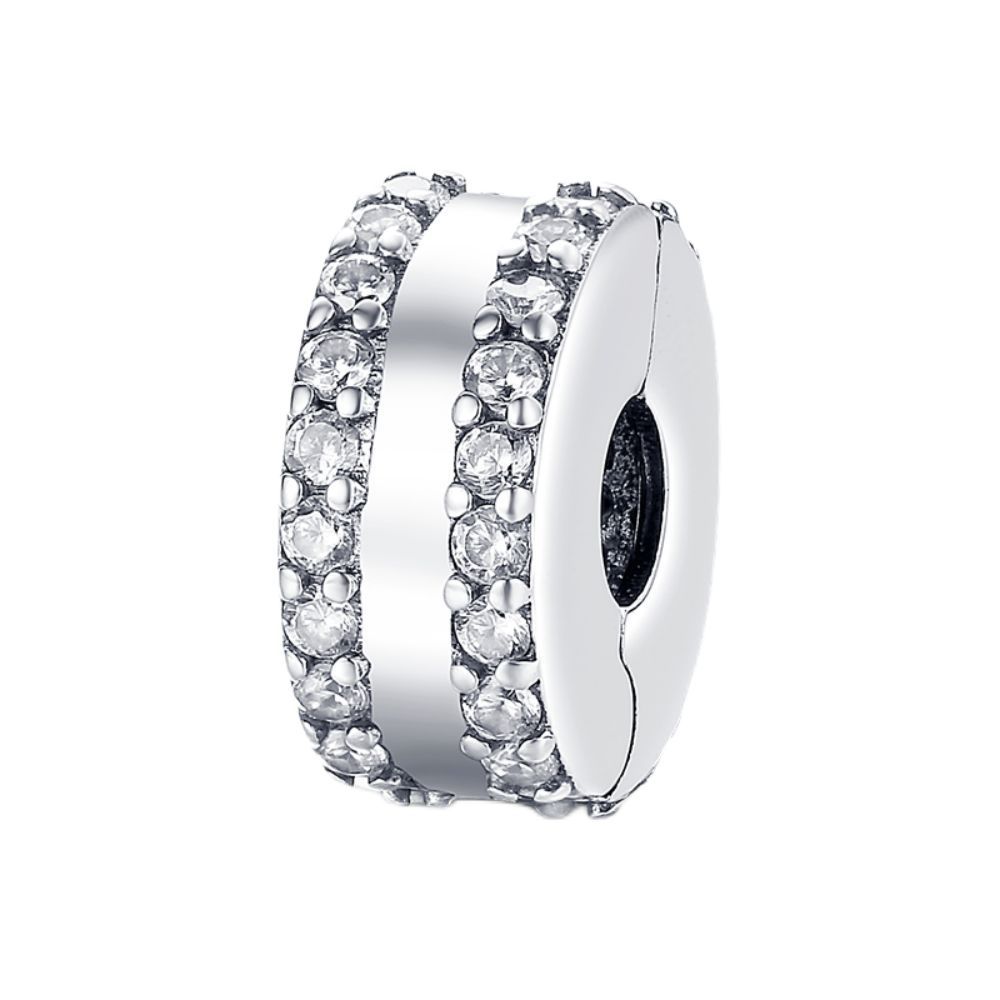 S925 Silver Fashion Zircon Bead Accessories Handmade DIY Jewelry Clasp And Bead Stoppers Set
