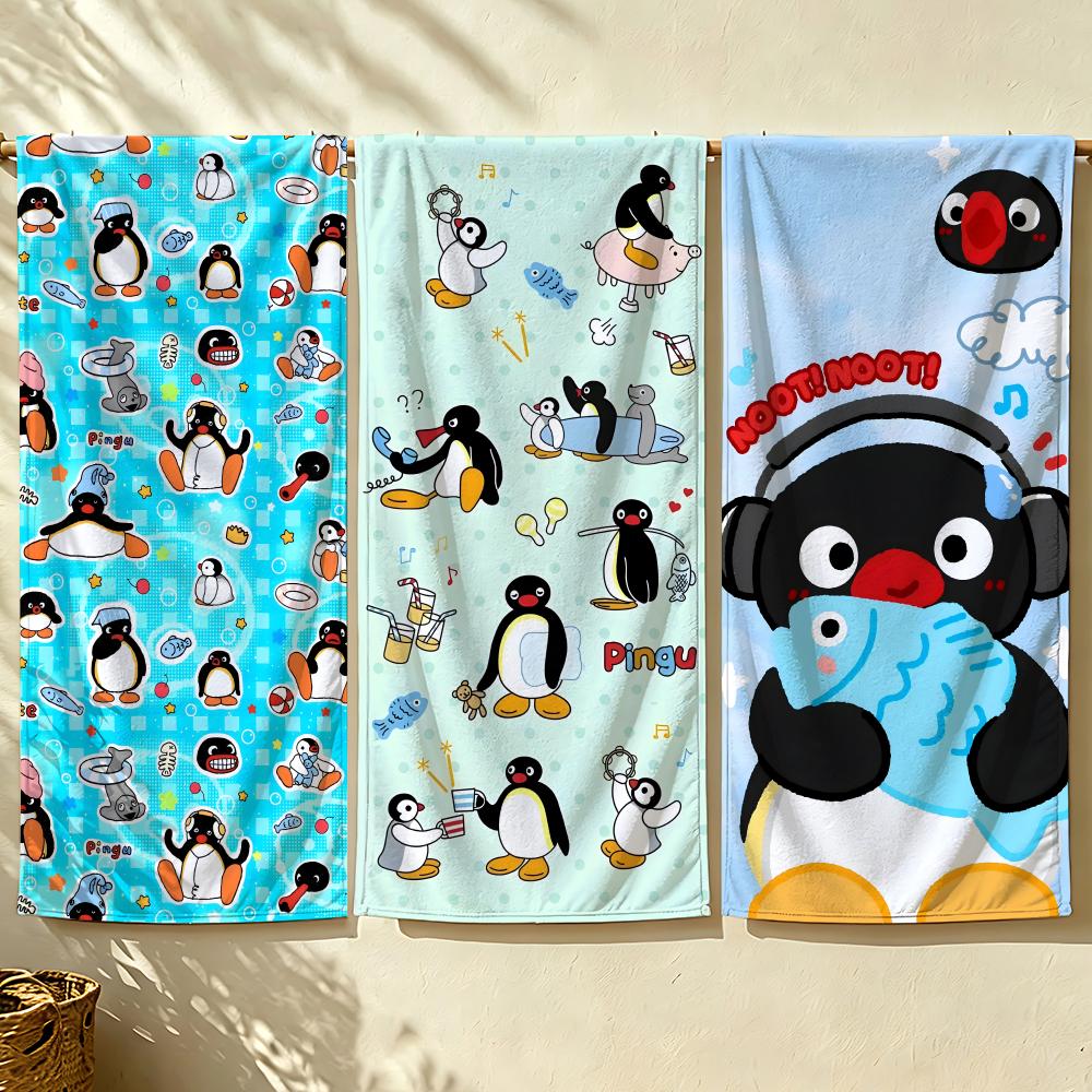 Jmg Household Supplies Character P-Pingu-U Towel Beach Towel, Quick Drying Absorbent Bath Towel For Swim,Gym,Camping,Outdoor Hot
