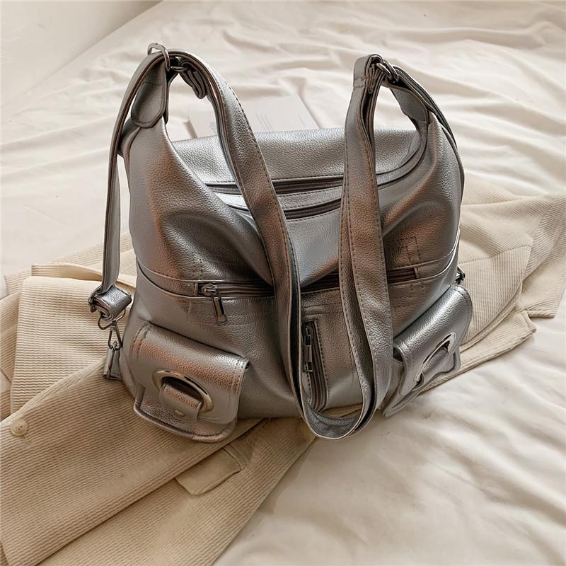 PU Tragetasche Damen Schultertasche Pendler Große Kapazität Rucksack