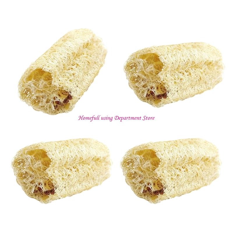  4pack Natural Loofah Rabbit Toy for Mices Pet Encouraging Exploration and Dental Healths Durability Safe