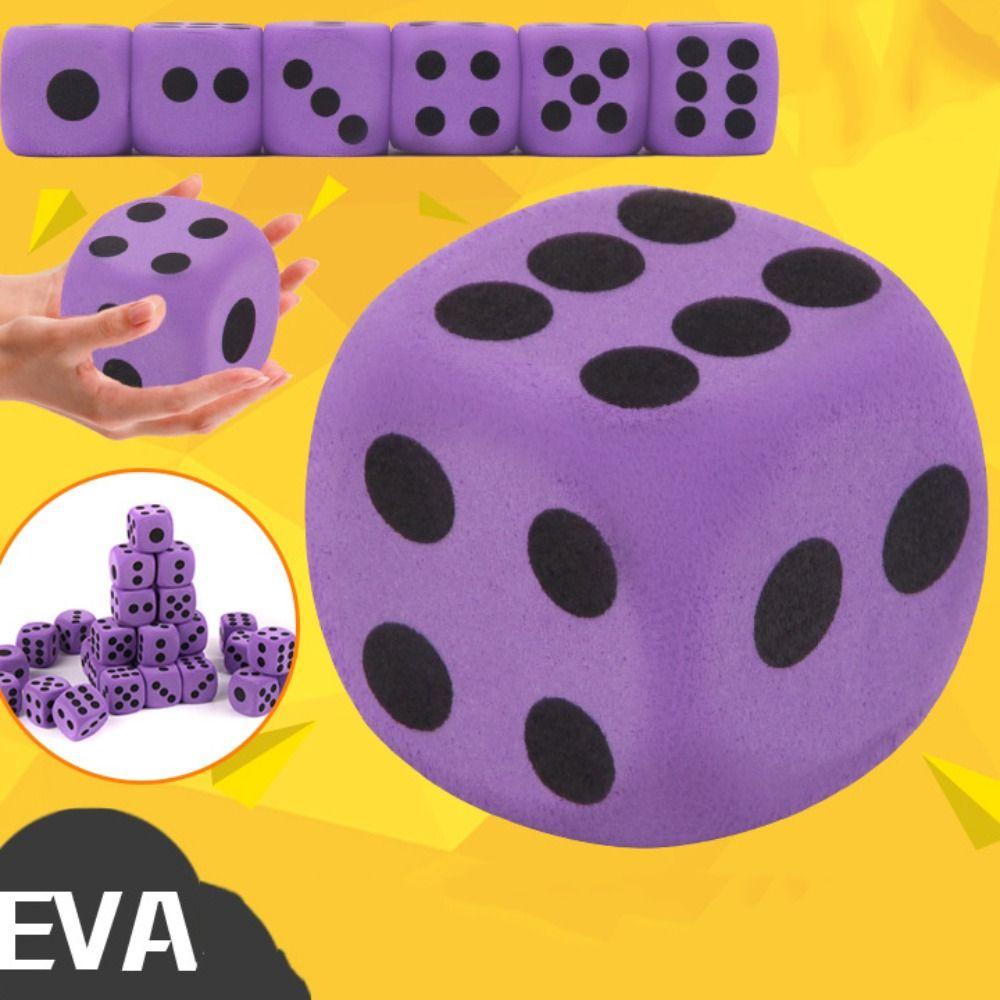 Soft Sponge Solid Dice Elastic 3.8cm Dot Dices Amusing Props Foam Dot Dice  Math Teaching