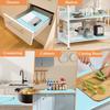 Fridge Liners 4 Pieces Non-Adhesive Refrigerator Liner Spillproof Fridge Mats for Kitchen Closet Home Apartment Drawer Cabinet