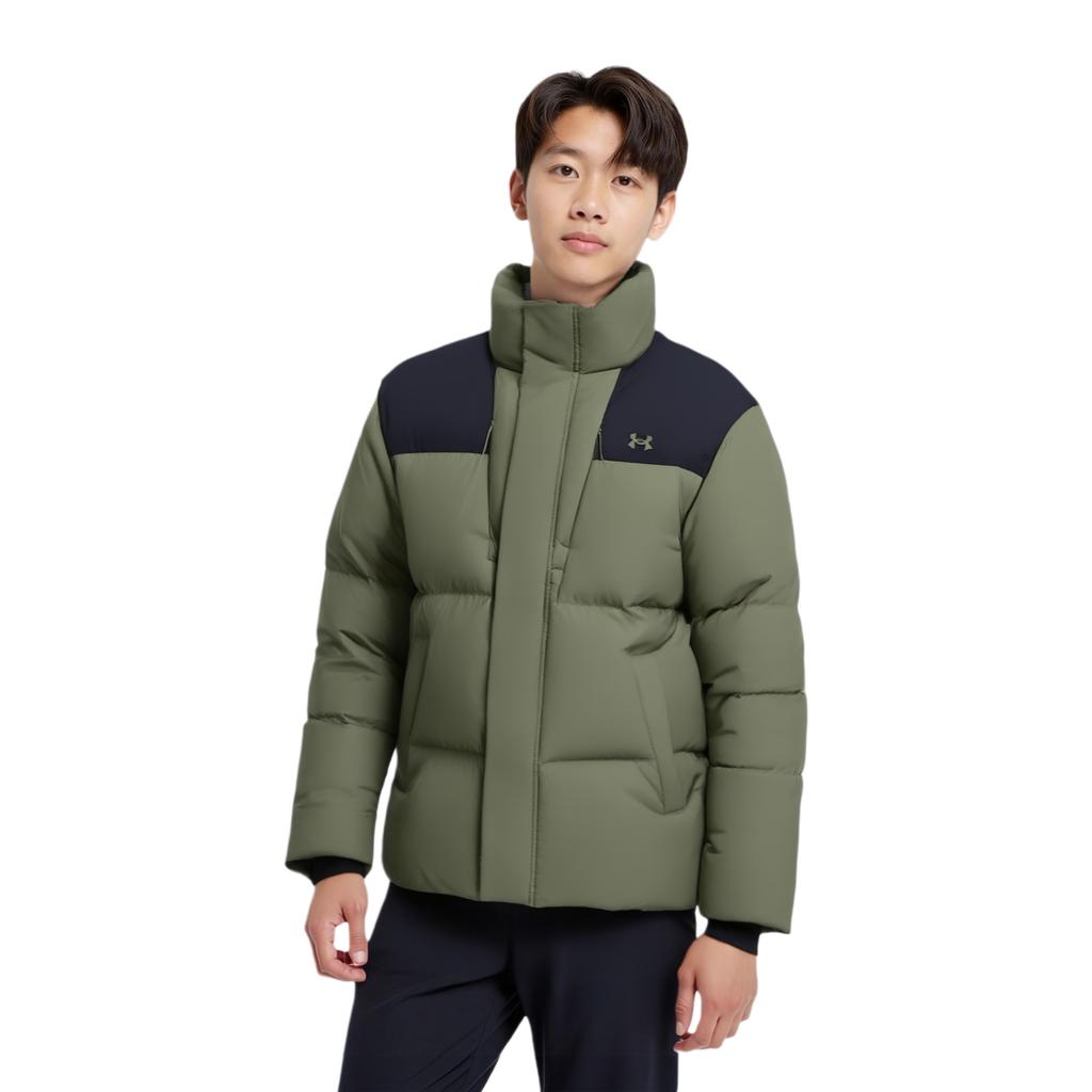 Under Armour Warm Windproof Cold Resistant Soft Down Jacket Men Jacket Light-Army-Green 14411143-GRE