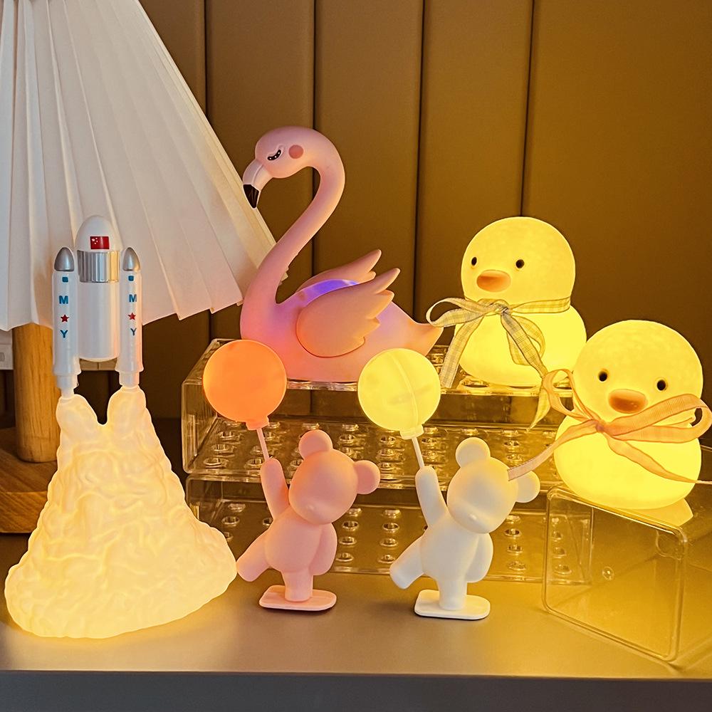 Cute Luminous Night Market Booth Ornament - Children s Holiday Gift & Creative Night Light