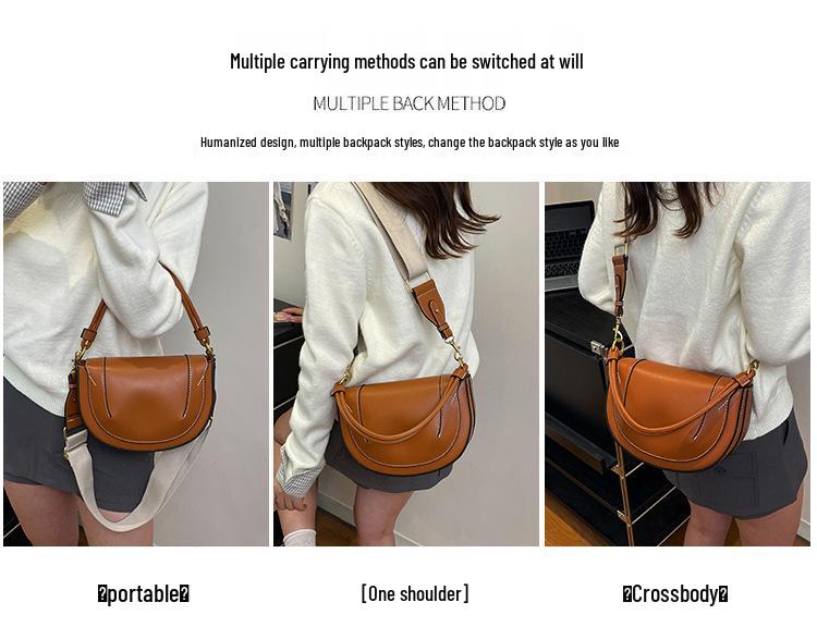 2025 Women's High-End Fashion Crossbody Tote Saddle Bag