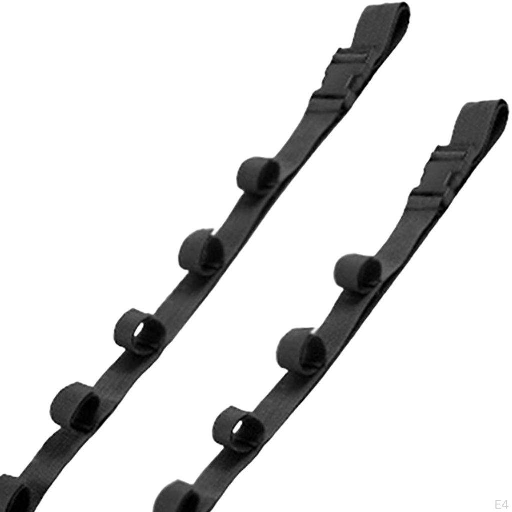 2 Delar 7 Spön Kapacitet Bil Fiskespöhållare Remmar Bälte Spö Takräcke