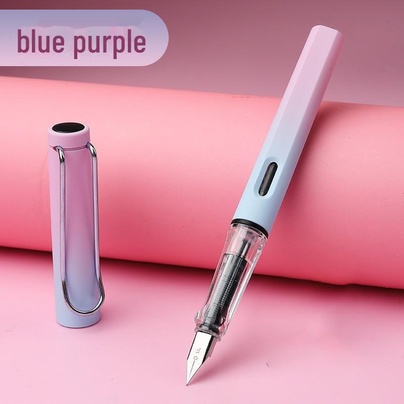 Zhengzi Student Fountain Pen - Iridium Gold 0.5mm Nib, 0.38mm Replaceable Ink Capsule, Steel Construction