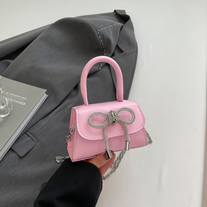 

Bow fashion foreign style small bag women s handbag 2025 spring new versatile small square bag women