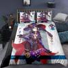 Genshin Impact Sleep Bedding Collection Cartoon Anime Bedspread Cover Single Size Size Double Size Size Kids Boys Luxury Three-Dimensional Bed Linen
