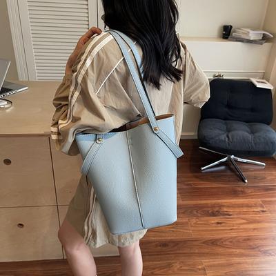 Premium Sinn schlichte und vielseitige Nischen-Schultertasche Damen 2025 Sommer neu Eimerbeutel mit großem Fassungsvermögen